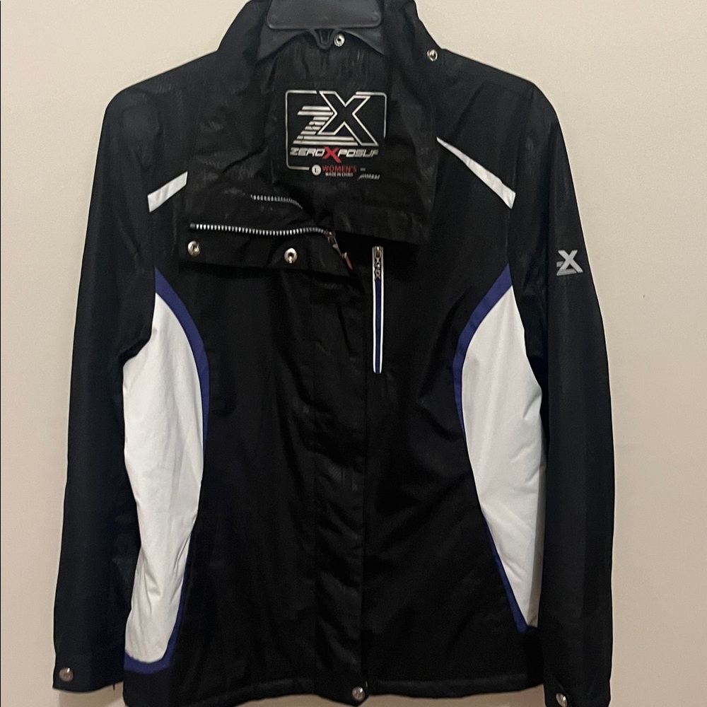ZeroXposur Women's Ski Jacket in Black, White, and Purple